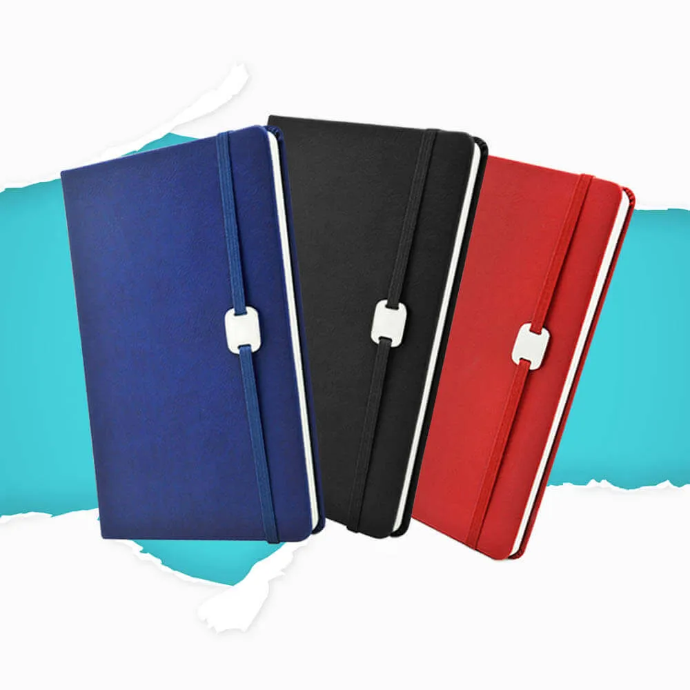 A5 Hard Cover Notebook with Metal Plate