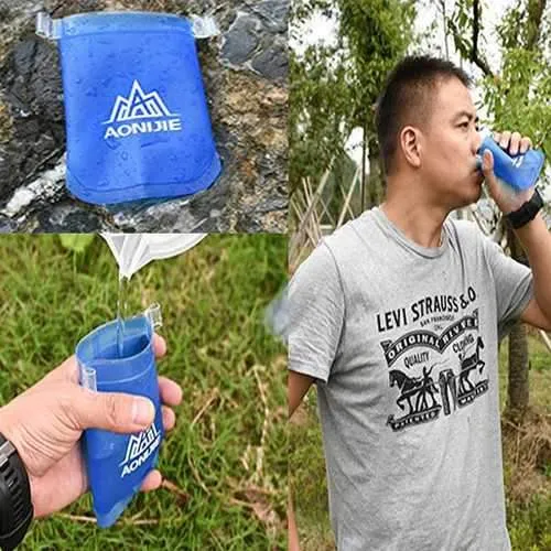 AONIJIE 170ML Sports Soft Water Bag Exercise Running Folding Cup Kettle