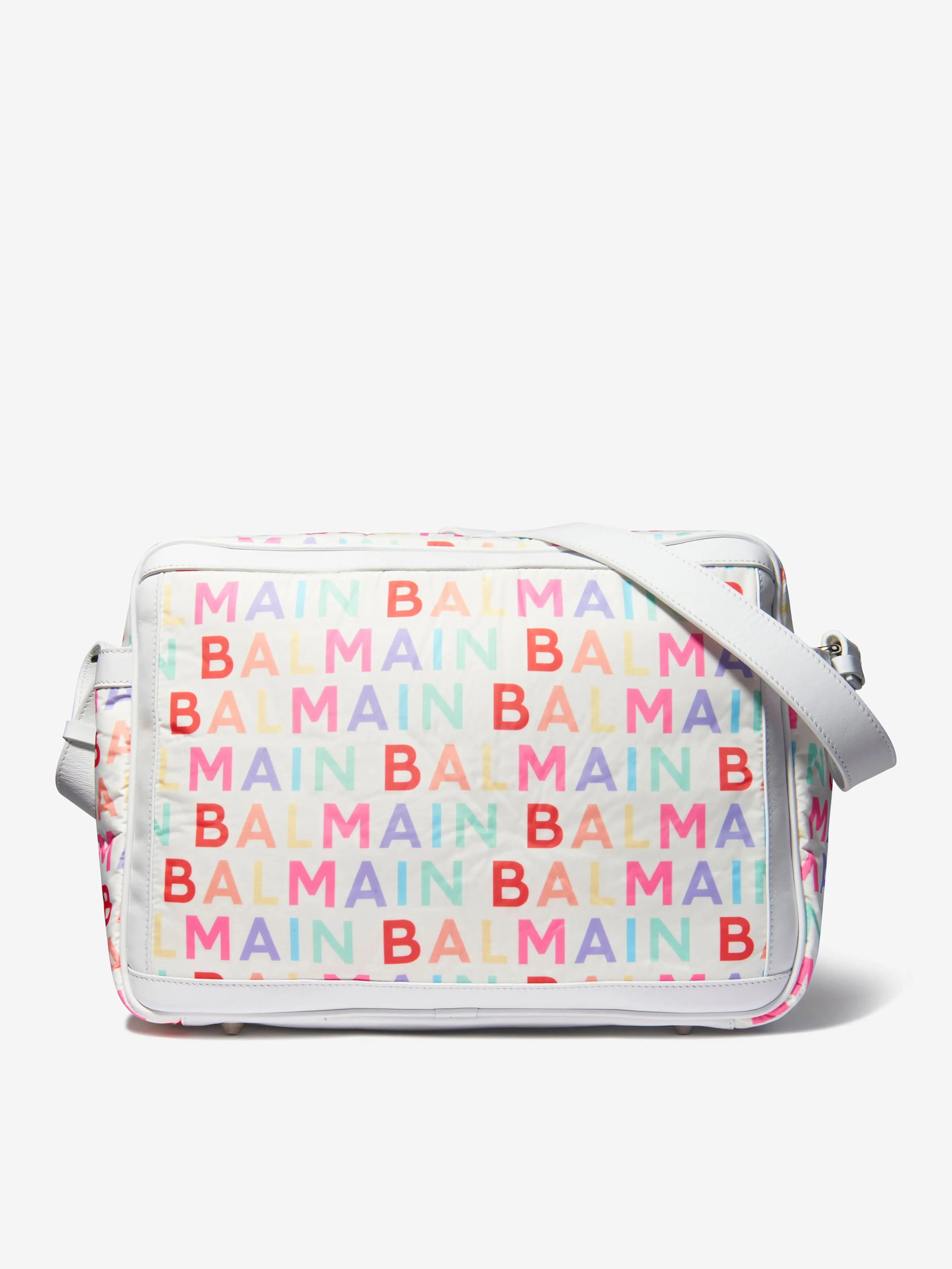 Balmain Baby Logo Print Changing Bag in Multicolour