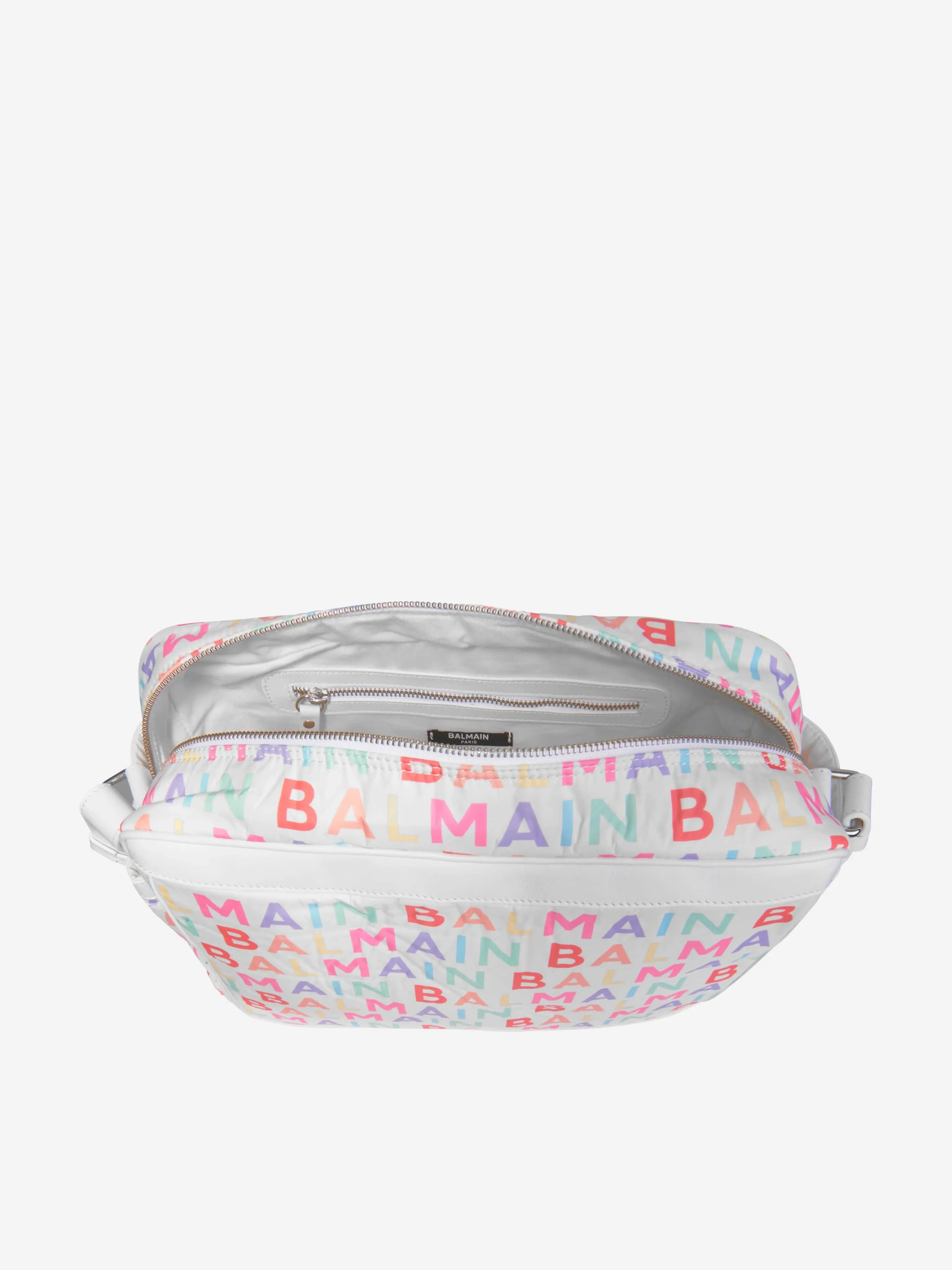 Balmain Baby Logo Print Changing Bag in Multicolour