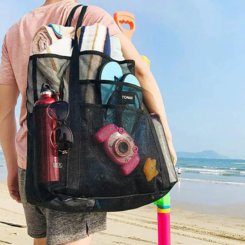 beach mesh storage bag