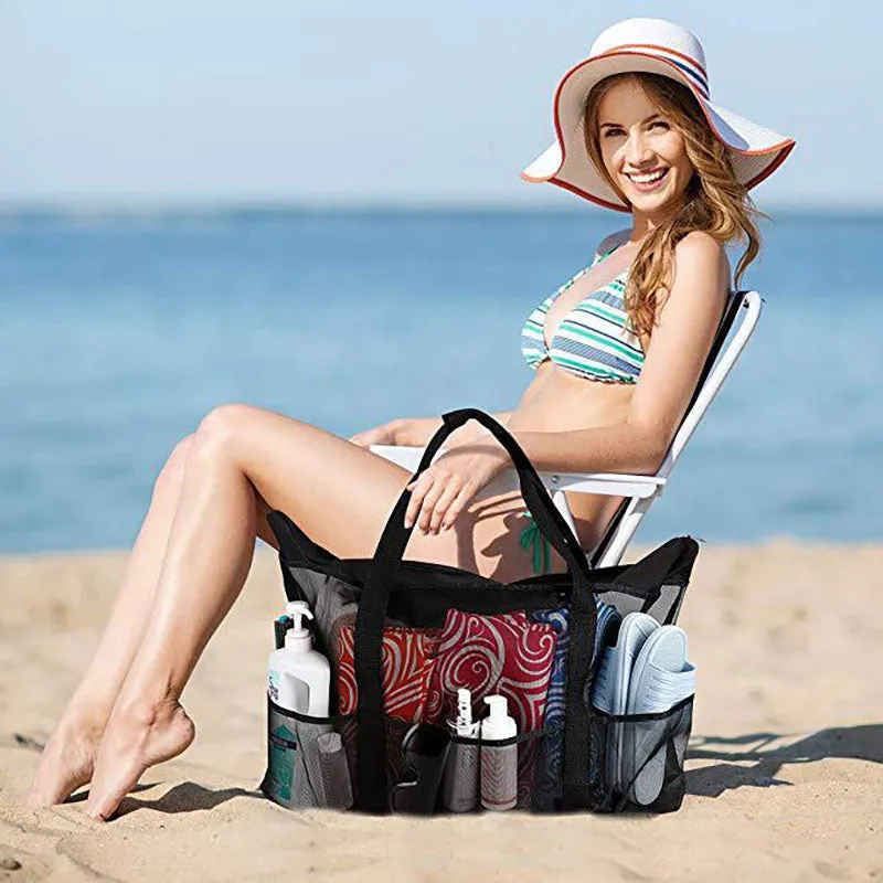 beach mesh storage bag