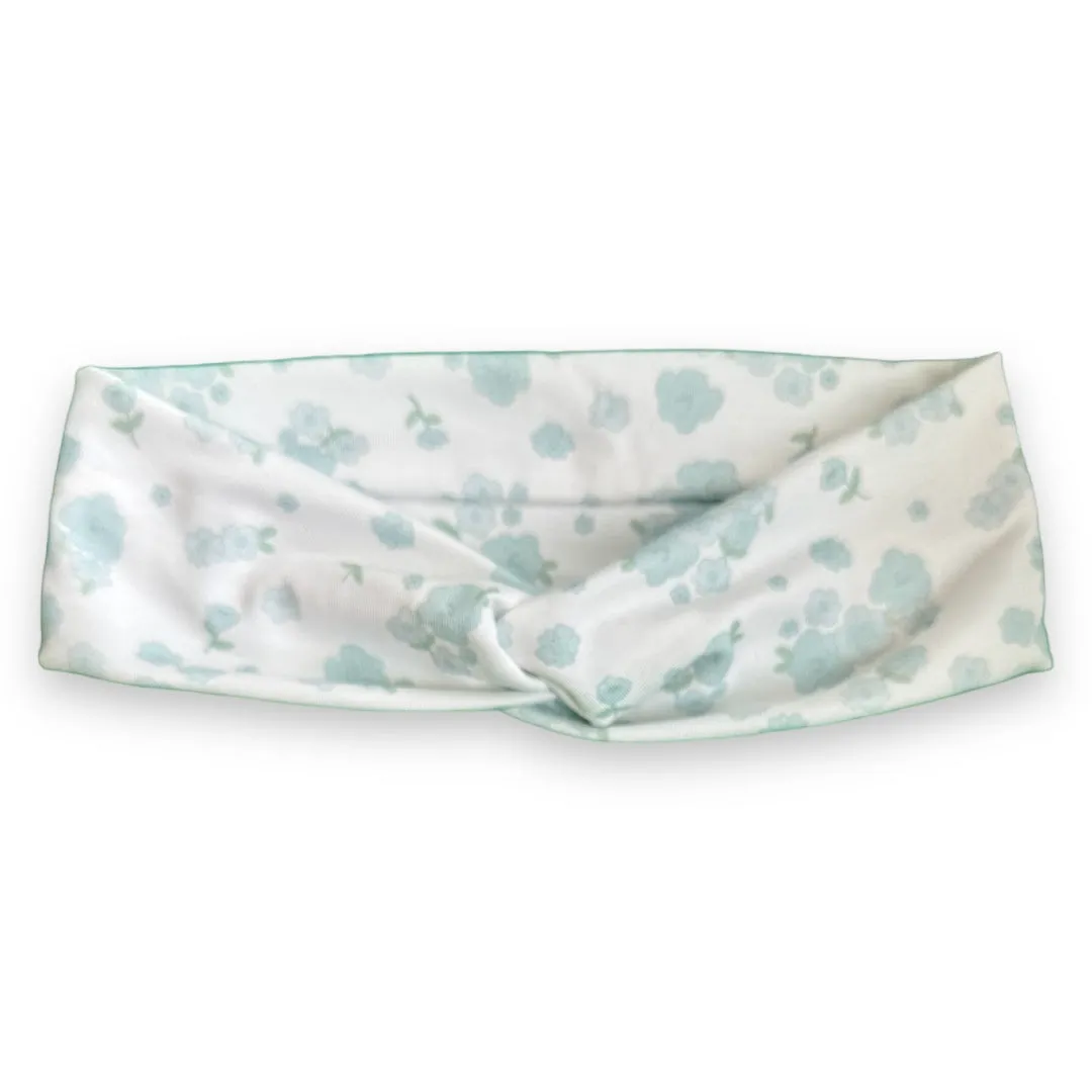 Blue Floral Knotties Headband