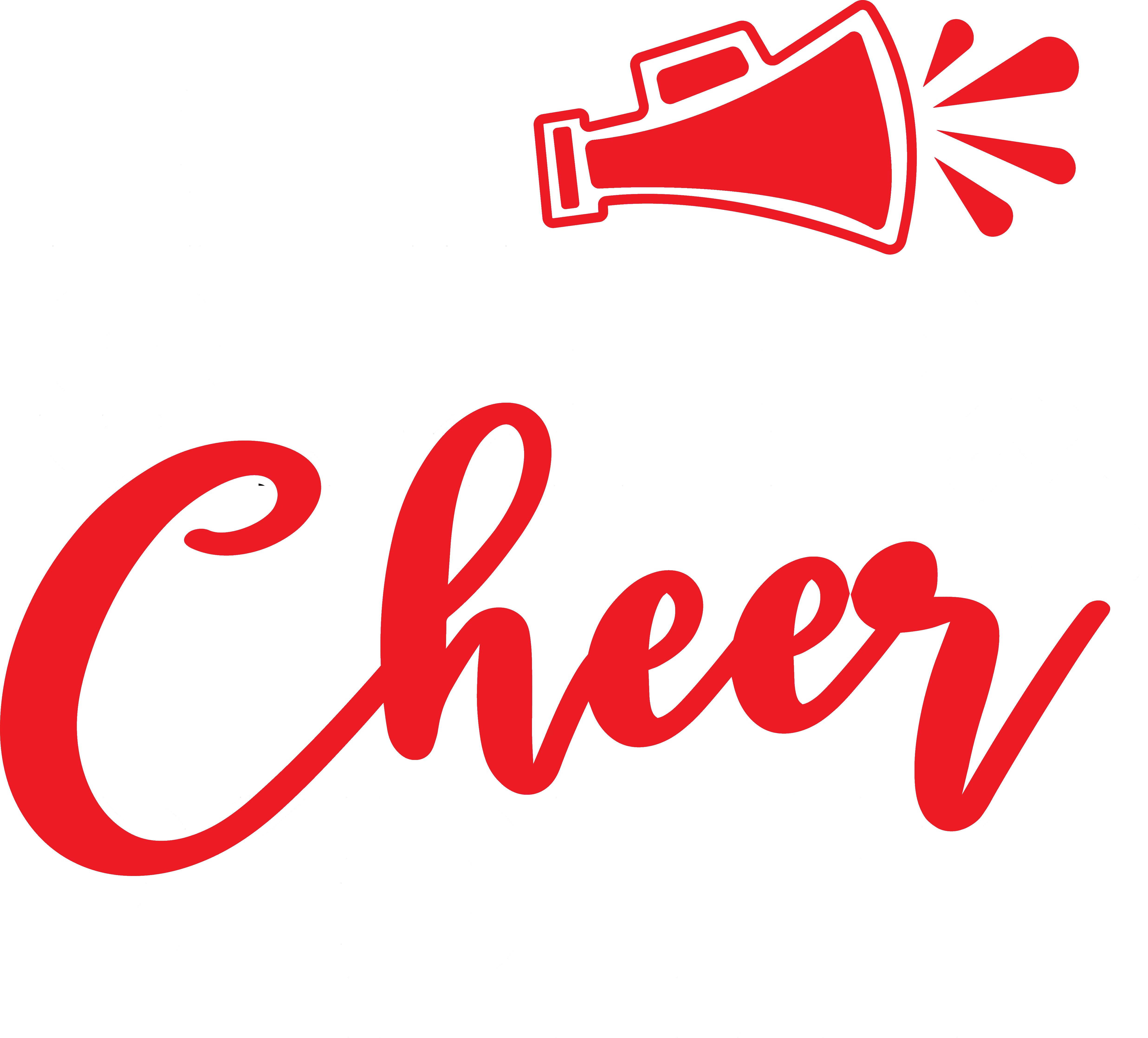 Cheer heat transfer, press and peel, no shirt