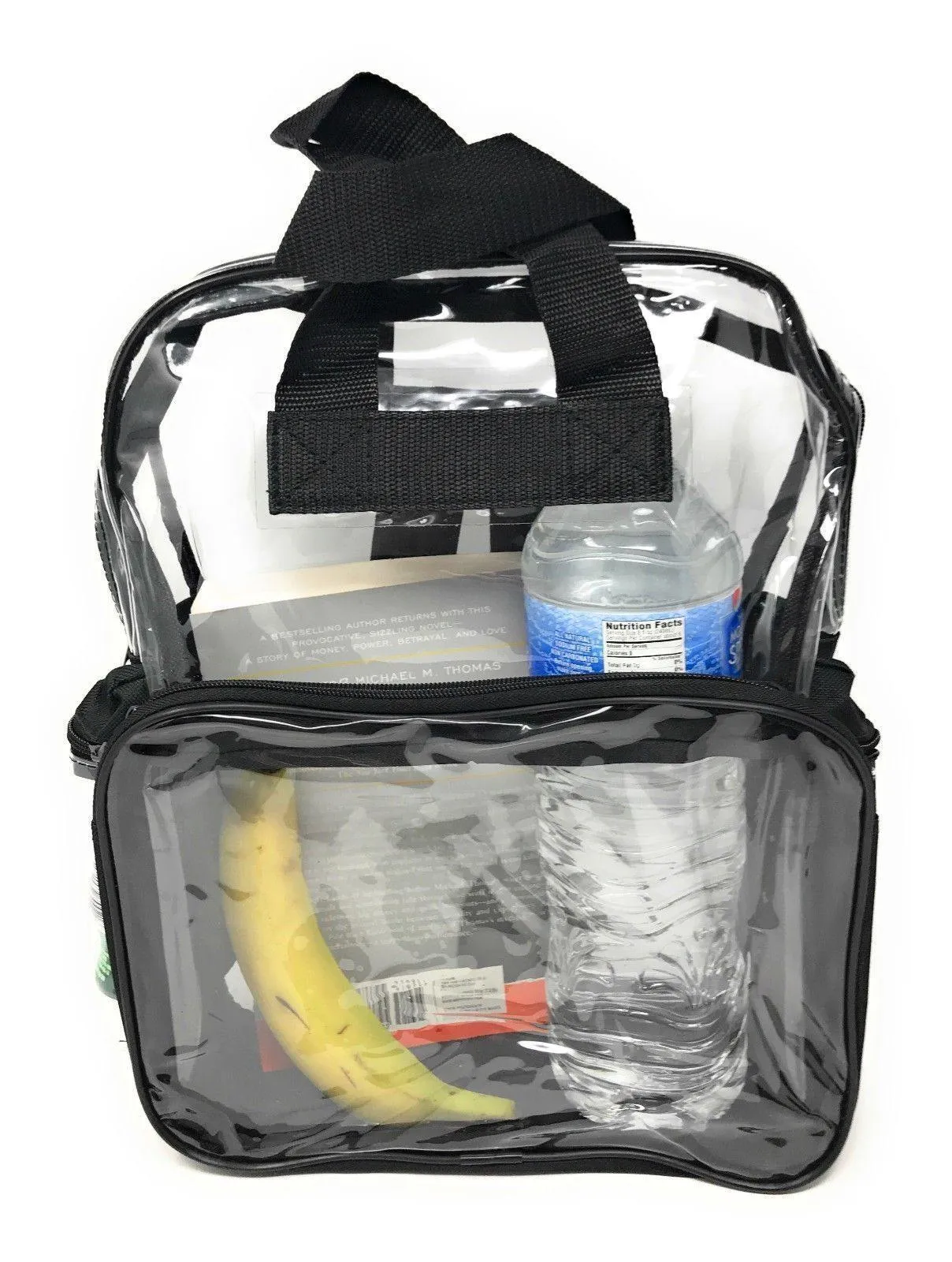 Clear Transparent Backpack Book Bag School Stadium Security Tsa Rally 3 Pockets