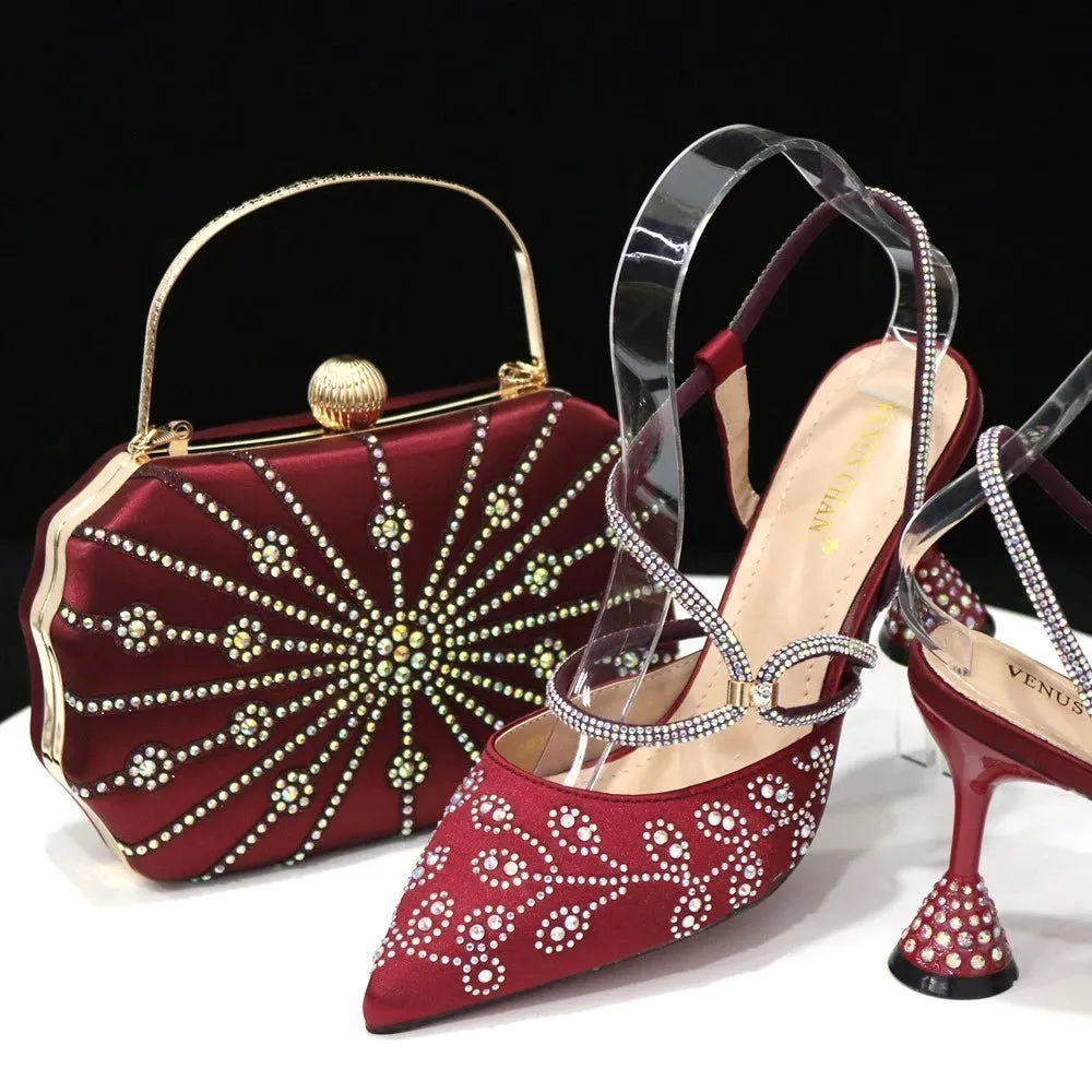 Elegant Affairs: Ladies' High Heels & Bag Set for Weddings