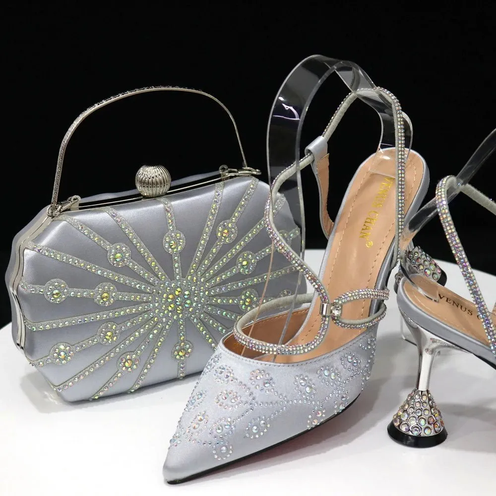 Elegant Affairs: Ladies' High Heels & Bag Set for Weddings