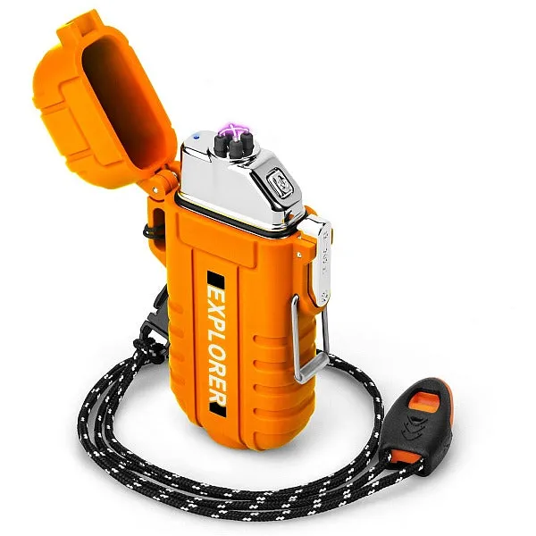 Flameless Electronic Rechargeable, Waterproof, Windproof Lighter With Torch