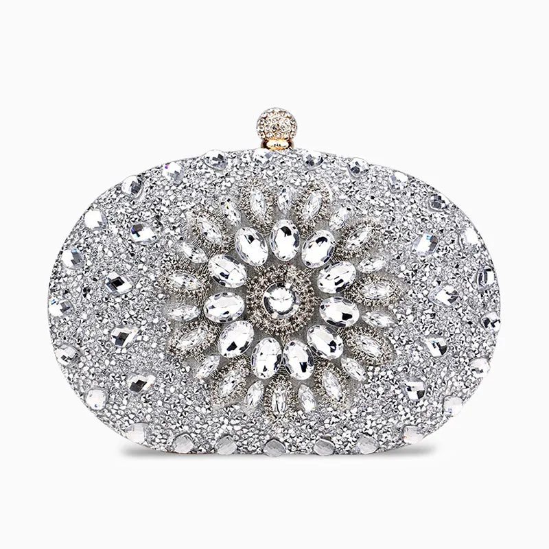 Genesis Solar Rhinestone-Encrusted Clutch Bag