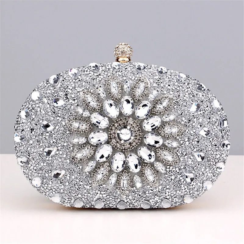 Genesis Solar Rhinestone-Encrusted Clutch Bag