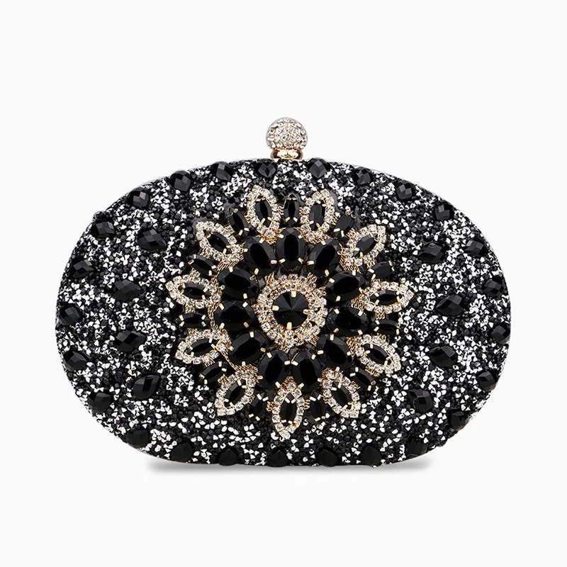 Genesis Solar Rhinestone-Encrusted Clutch Bag