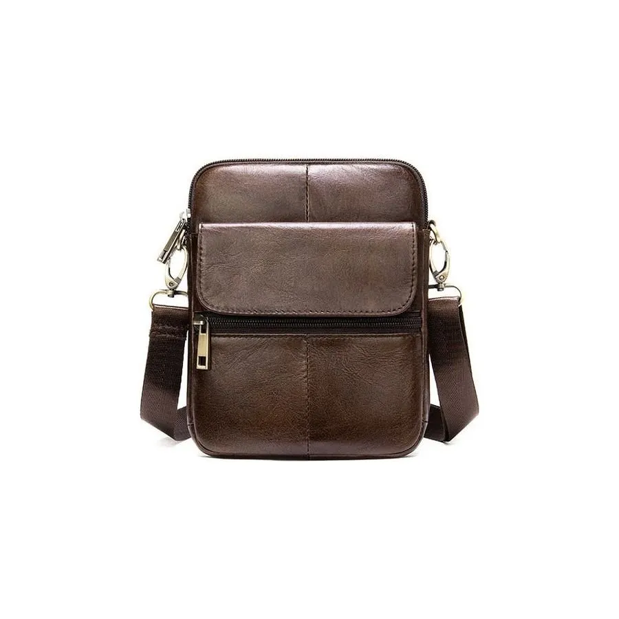 Graceful Exotic Leather Zipper Flap Messenger Bag