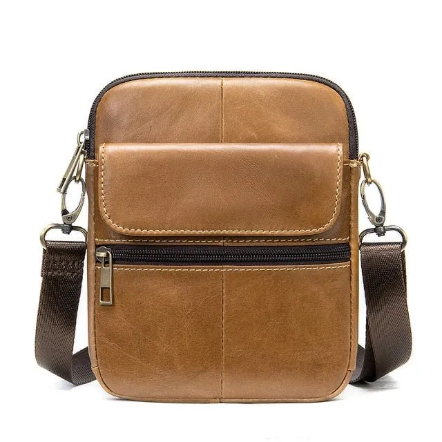 Graceful Exotic Leather Zipper Flap Messenger Bag