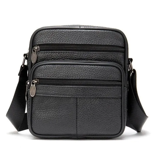 Graceful Exotic Leather Zipper Flap Messenger Bag