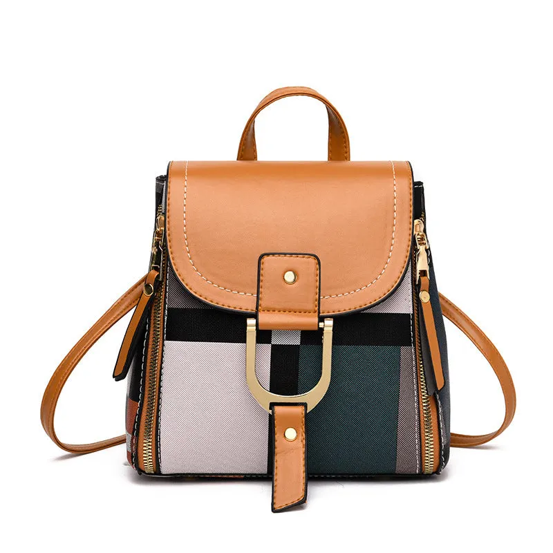 Grid Backpack | Stylish School Bag & Travel Companion for Girls