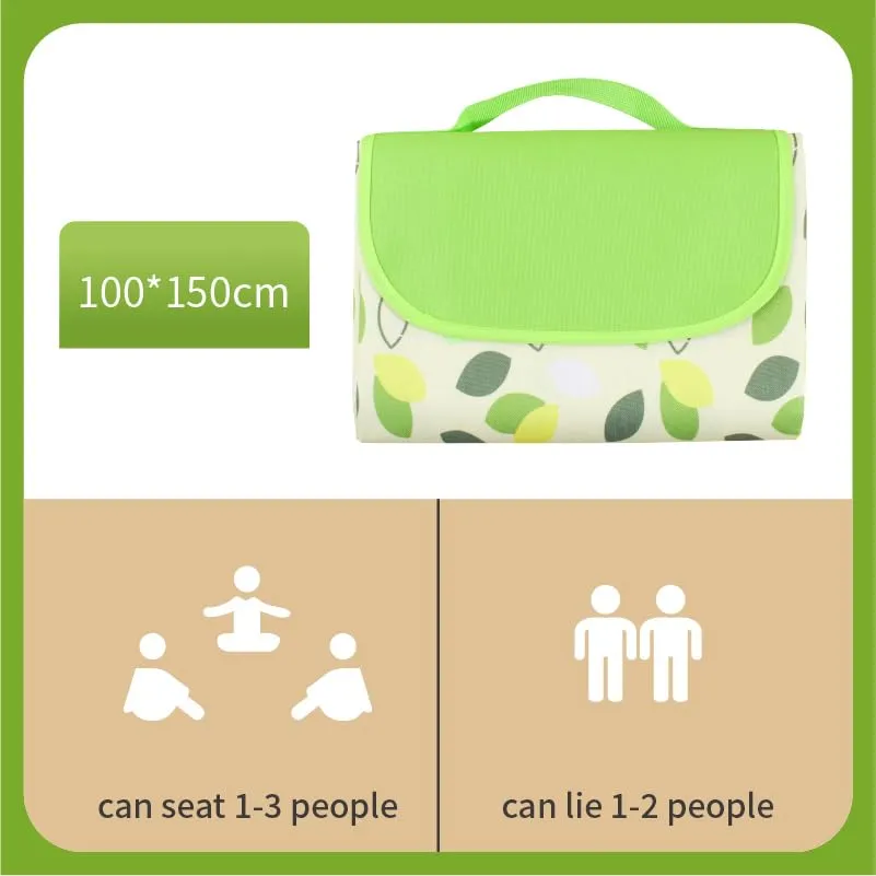 Homestic Picnic Mat | Foldable Blanket for Picnic | Water Resistant Handy Mat | Portable Mat for Outdoor | Bag Design Picnic Mat | JY2206 | Green