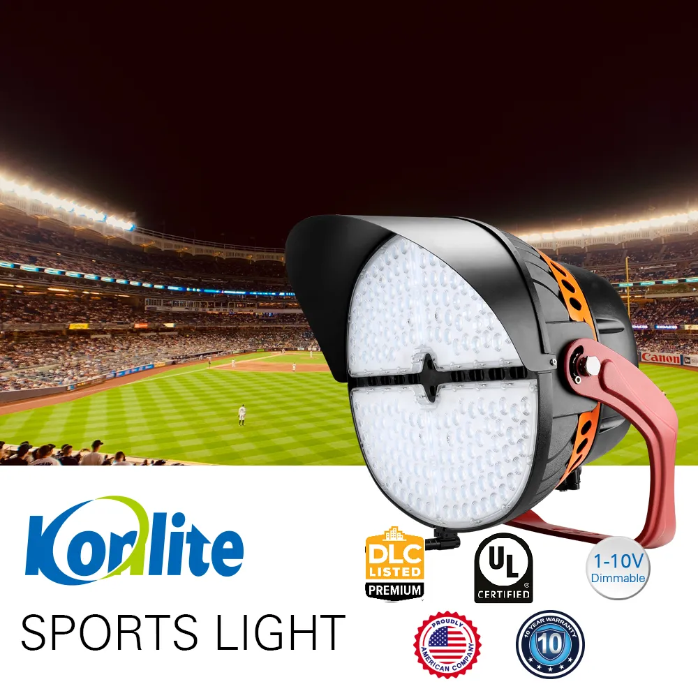 Konlite LED Sports Light - 650W - 88,000lm - 5700K - 277-480V - 4H4V - 1500W Equal - 10 Year Warranty