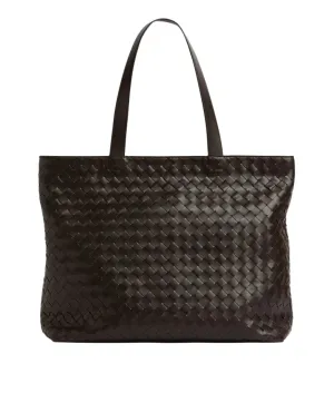 LARGE INTRECCIATO ZIPPED TOTE