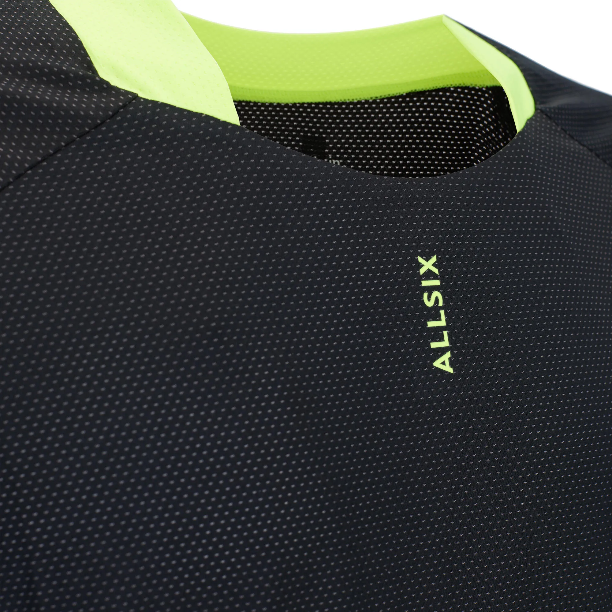 Men's Volleyball Jersey - VTS Training black/yellow ALLSIX, black/neon yellow lime