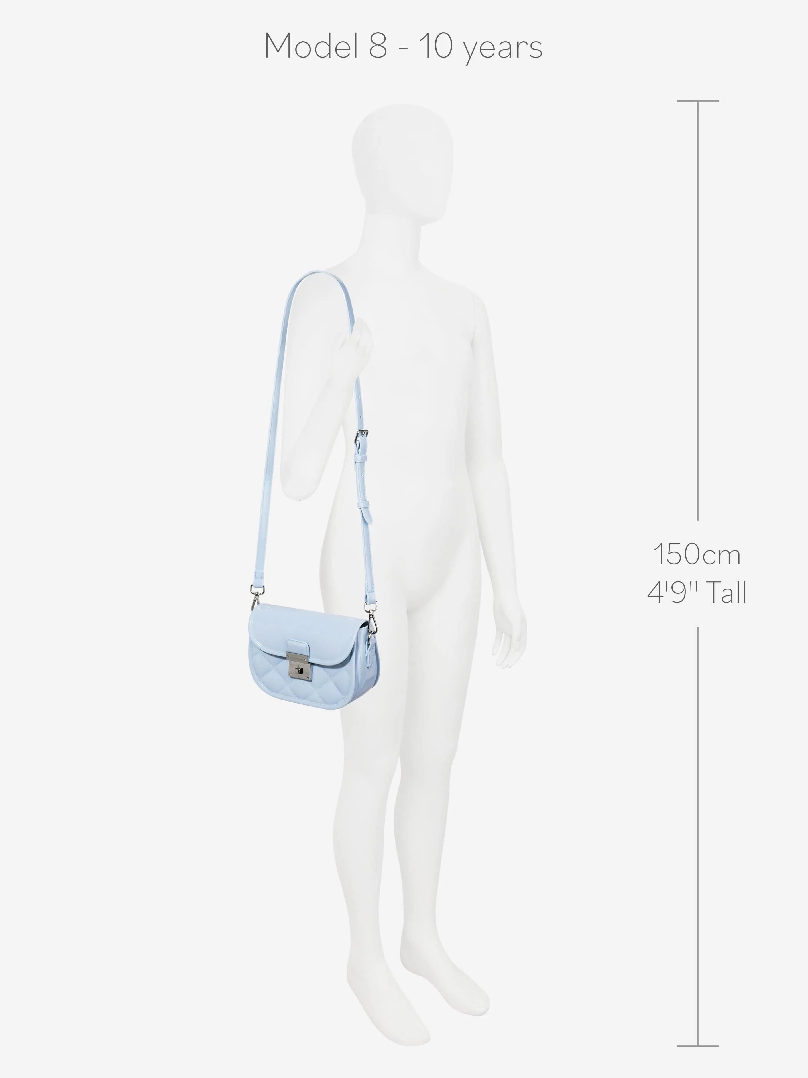 Monnalisa Girls PVC Shoulder Bag In Blue