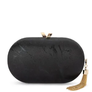 Olga Berg Trinna Metalic Clutch With Tassel