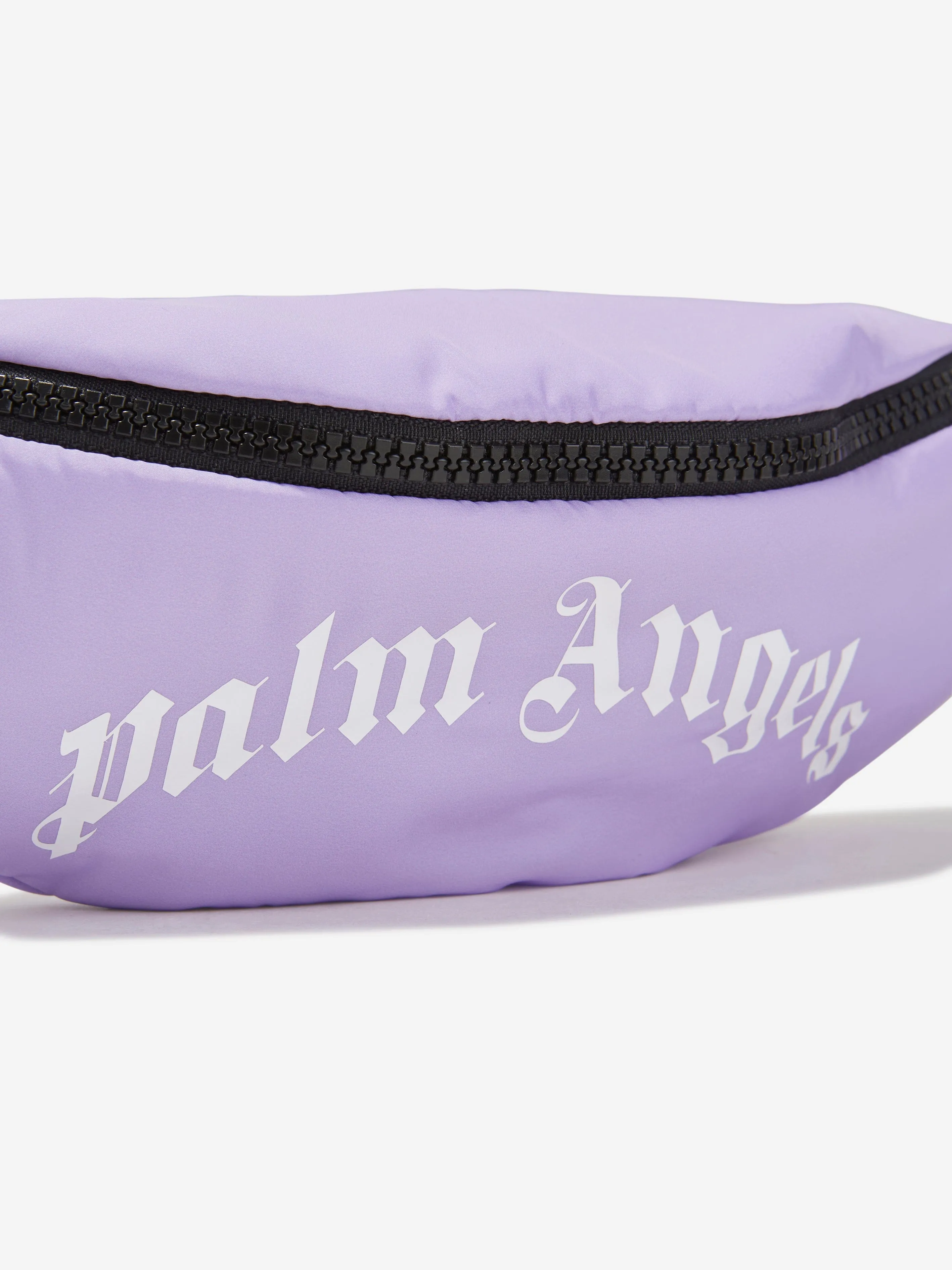 Palm Angels Girls Curved Logo Belt Bag in Lilac