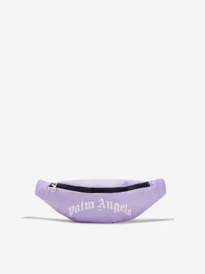 Palm Angels Girls Curved Logo Belt Bag in Lilac