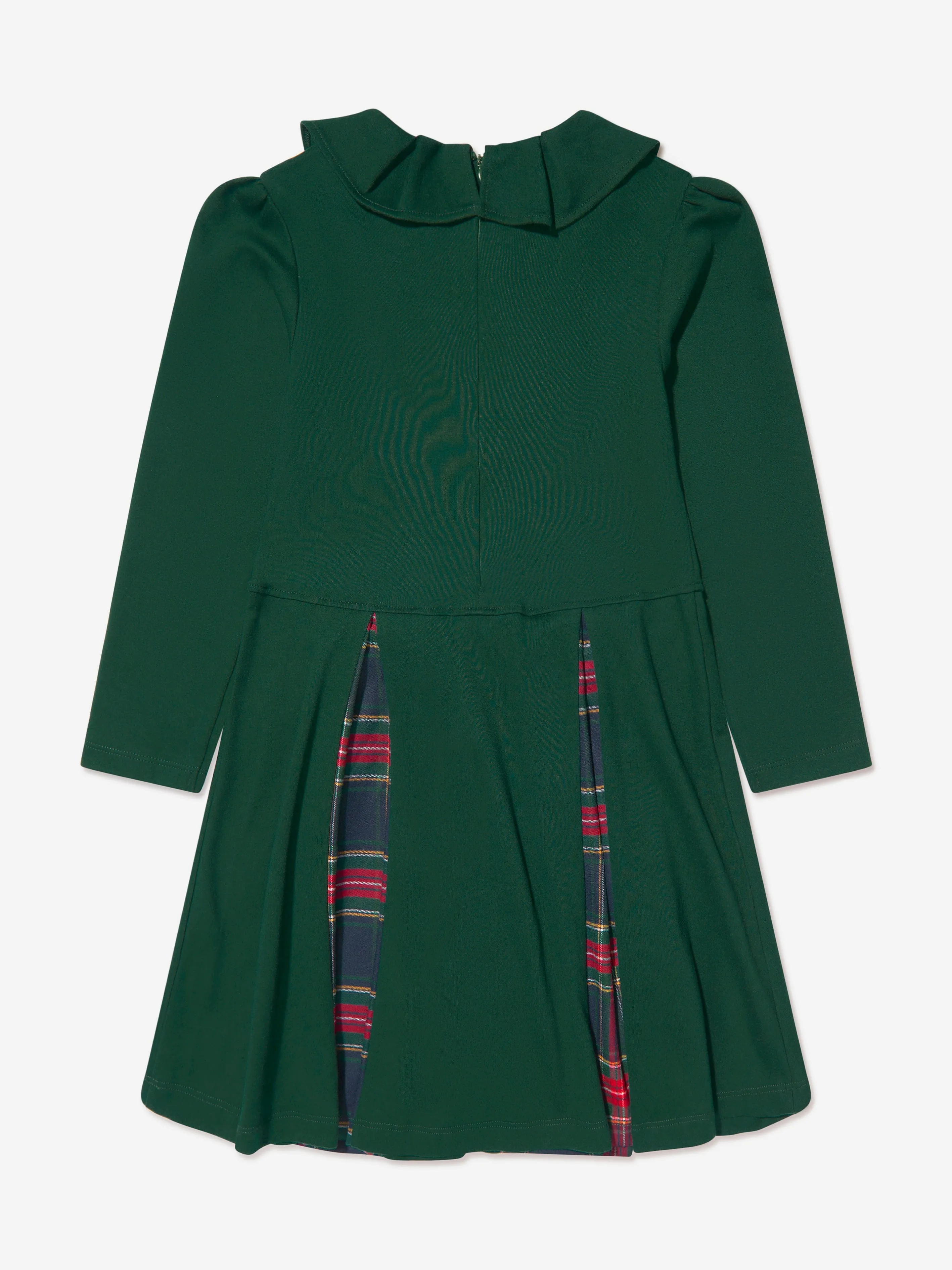 Patachou Girls Long Sleeve Dress With Tartan Bows