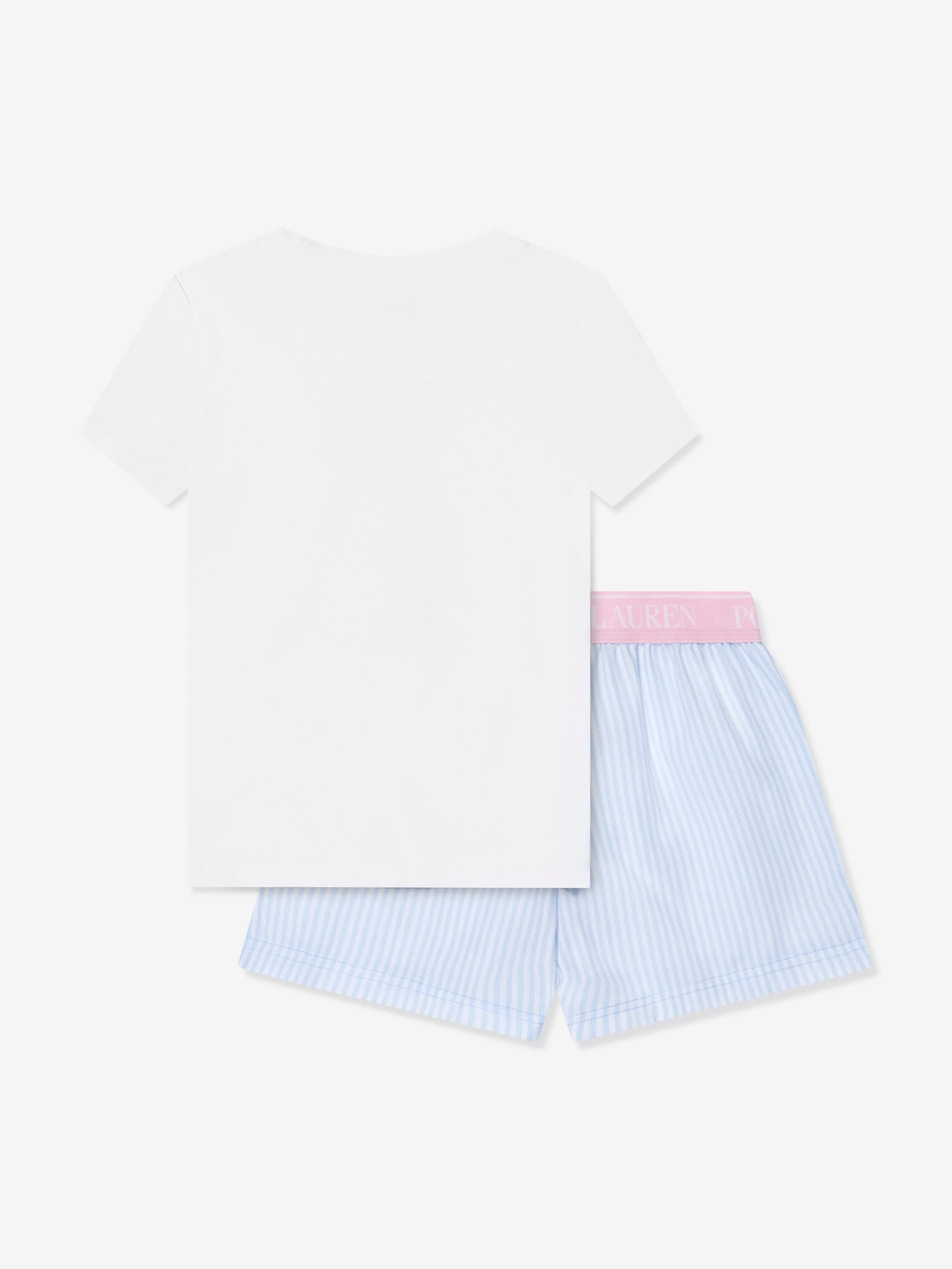 Ralph Lauren Girls T-Shirt And Shorts Pyjama Set in White