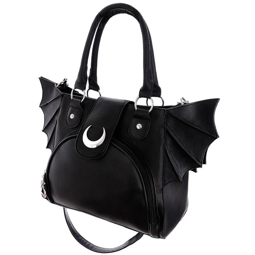 Restyle - ELEGANT GOTH PURSE - Moon Bat Bag