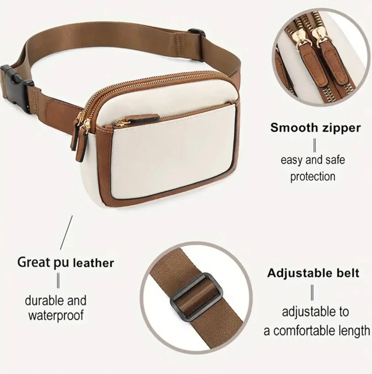 Stylish PU Leather Crossbody Bag