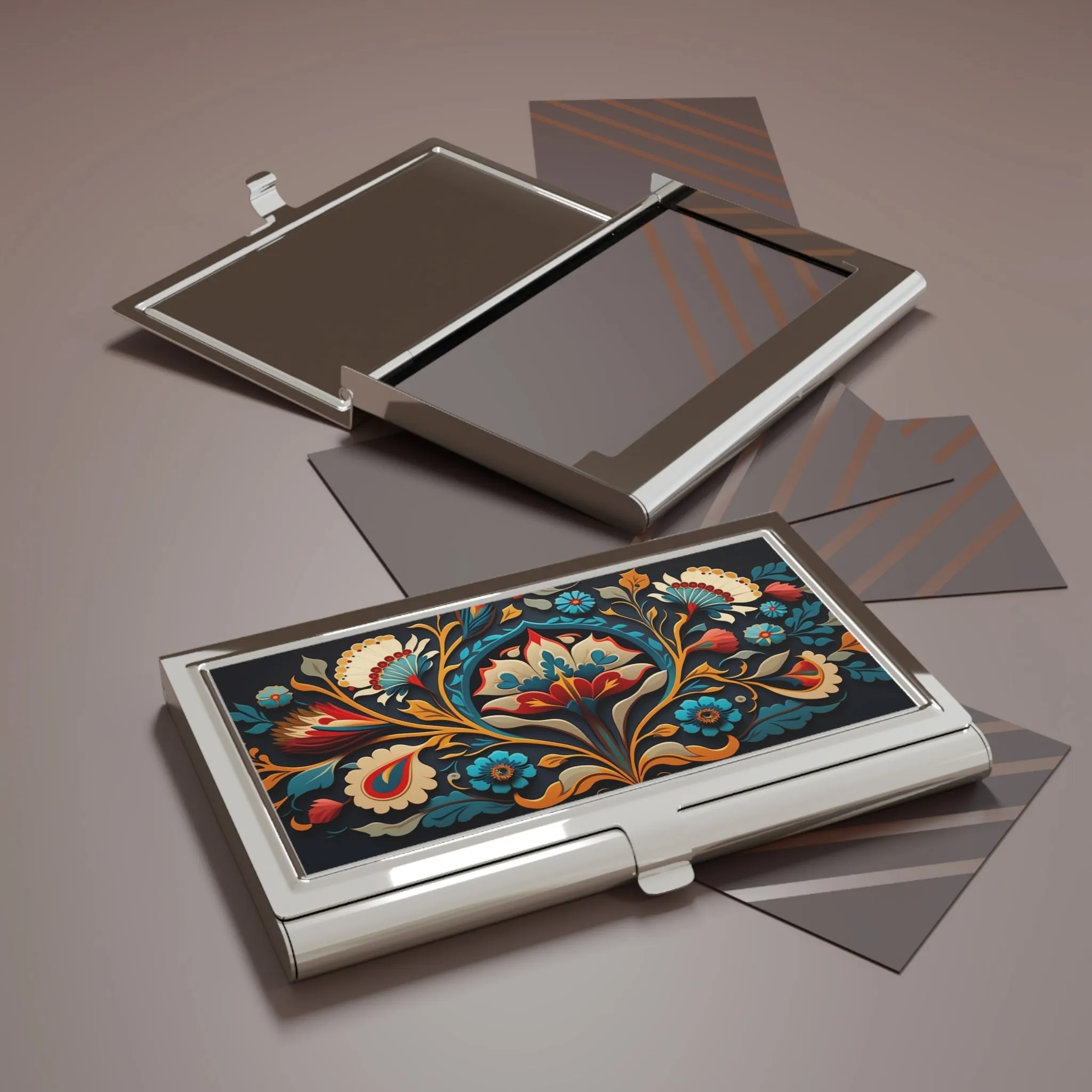 Turkish Moorish Floral Design Business Card Holder